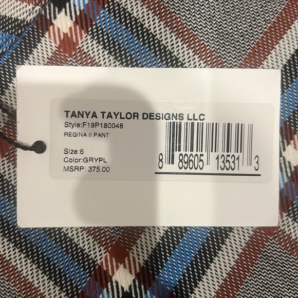 TANYA TAYLOR Regina II Plaid Pants NWT - Picture 6 of 6